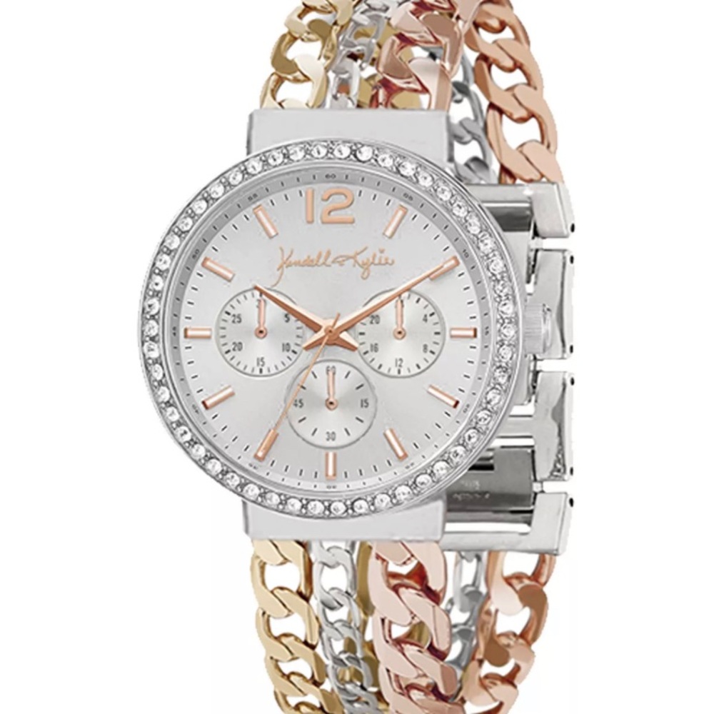 Women's Chronograph Multicolor Metal Alloy Bracelet Watch 38mm